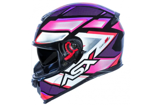 CAPACETE ASX EAGLE SV FAST COM OCULOS PRETO/LILAS/ROSA